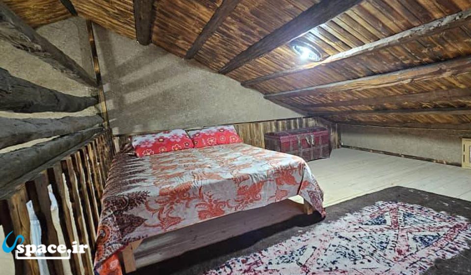 نمای داخلی کلبه یک خوابه دوبلکس سنتی نارگل - مرزن آباد - روستای سنار سفلی